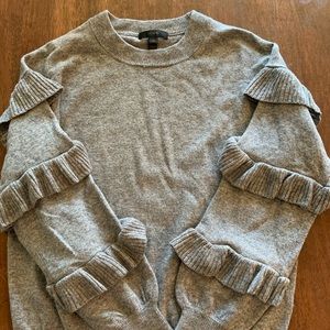 J.Crew Flutter Sleeve Sweater. Women’s. Gray. XXS.